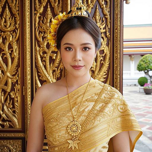 Traditional Thai Beauty with Intricate Costume