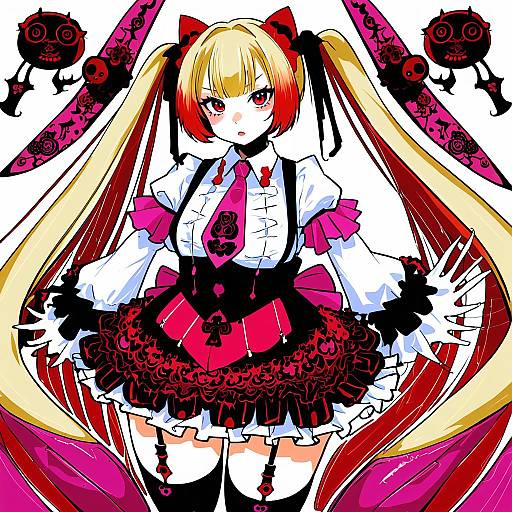 Illustration of Asmodeus (umineko), umineko no naku koro ni in the style of Kawayabug
