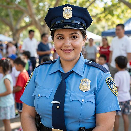 Inclusive Police Officer at Community Event