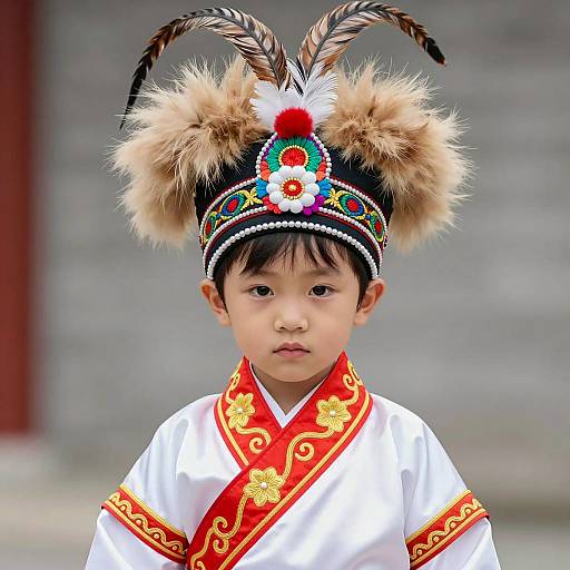 Young Child in Traditional Pandanggo Costume