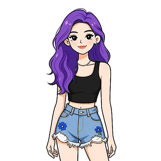 Smiling Woman in Casual Streetwear