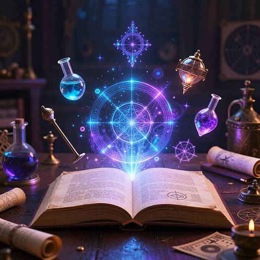 Magical Midjourney Book with Artifacts