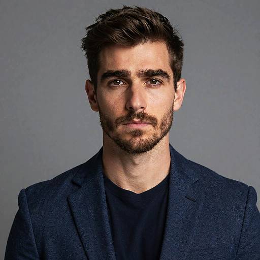 Realistic Portrait of Man in Blazer