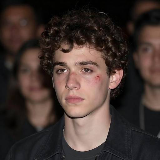 Serious Young Man in Dim Lighting