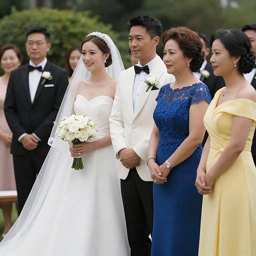 Elegant Asian Wedding Ceremony Outdoors