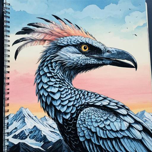 Detailed Frostslider Bird Illustration