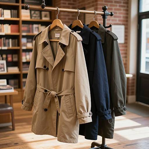Cozy Bookstore with Stylish Windbreakers