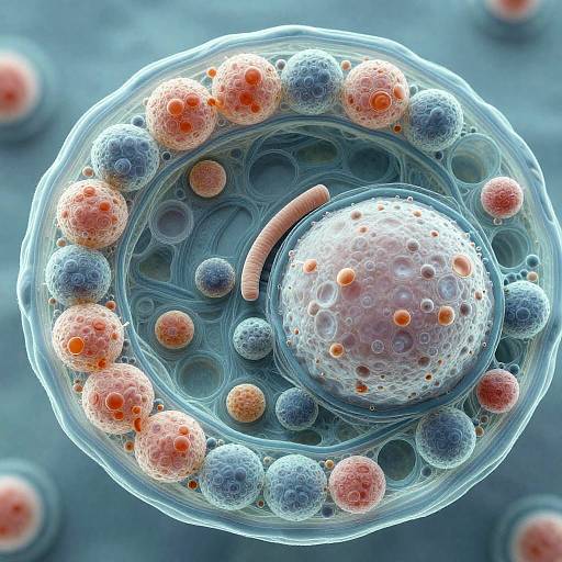 Detailed Microscopic Plant Cell Structure