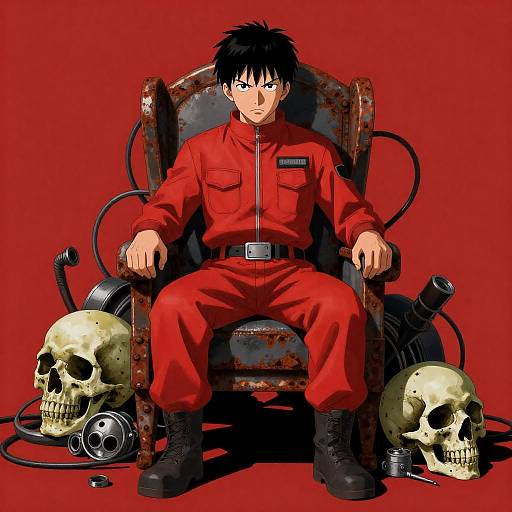 Intense Anime Portrait of a Young Man