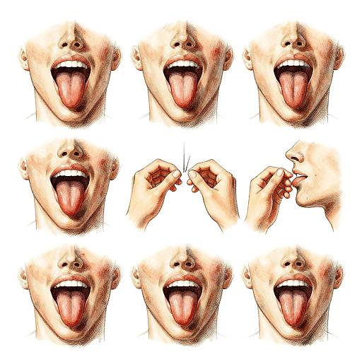 Mewing Jaw Alignment Anatomy Sketches