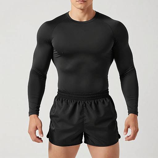 Athletic Crew Neck and Satin Shorts