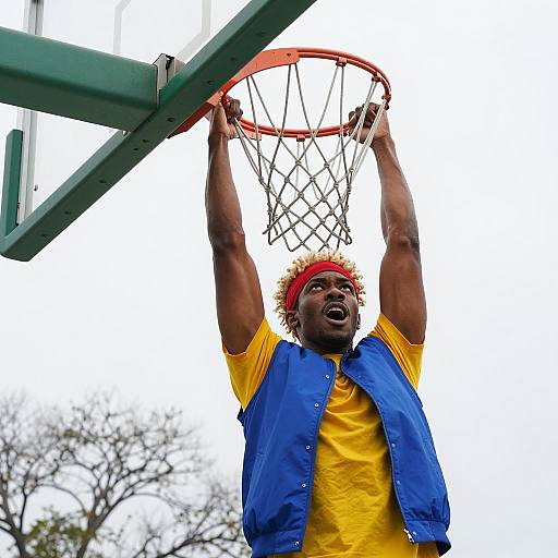 Dynamic Basketball Pose with a Twist