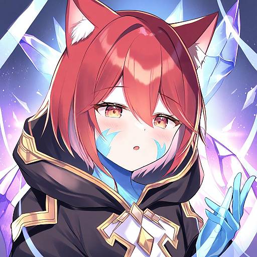 Illustration of Crystal exarch, final fantasy in the style of Azumi kazuki