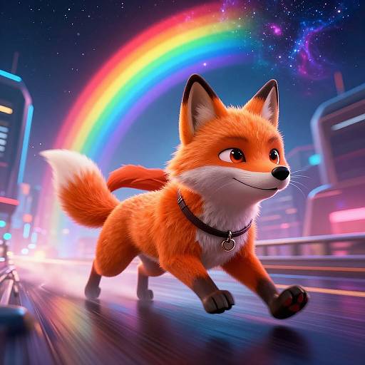 Futuristic Gulon Chase in Psychedelic Style