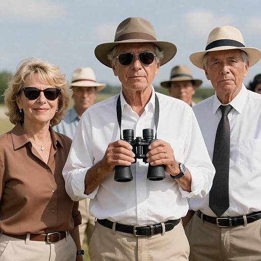 Sunny Outdoor Gathering with Three People