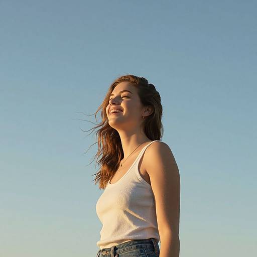 Joyful Woman Embracing Freedom