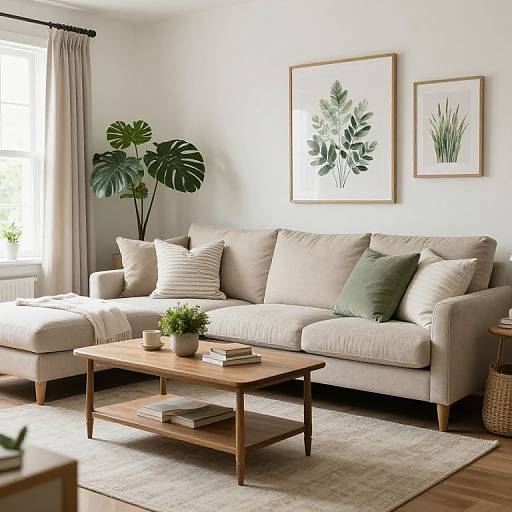 Coastal Shabby Chic Cozy Living Room