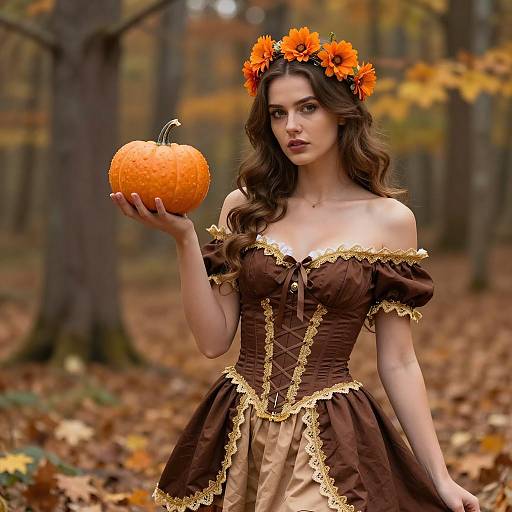 Photorealistic Halloween Costume in Autumn