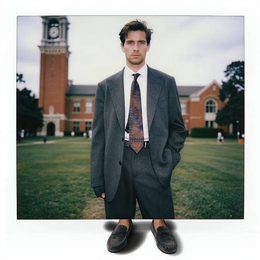 Stylish Man in Urban Vintage Scene