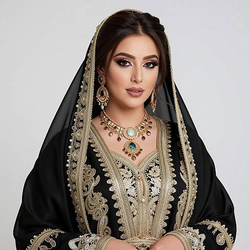 Elegant Eastern Islamic Woman Portrait