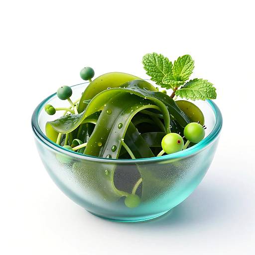 Contemporary Frosted Aqua Glass Still-Life