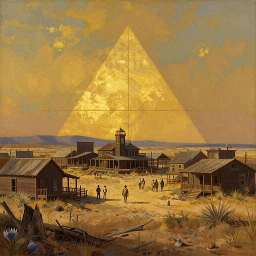 Deserted Wild West Ghost Town Art