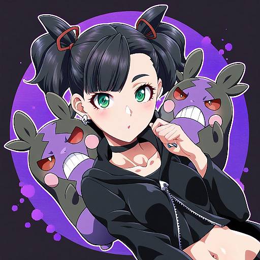 Illustration of Morpeko (hangry), pokemon in the style of Ootsuki wataru