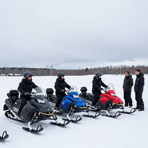 Snowmobilers Gathering Near Daniel Summit