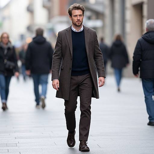 Stylish European Man in Urban Life