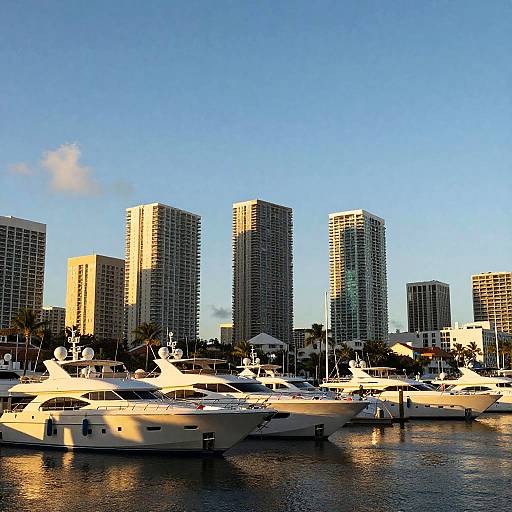 Golden Sunrise Over Miami Marina