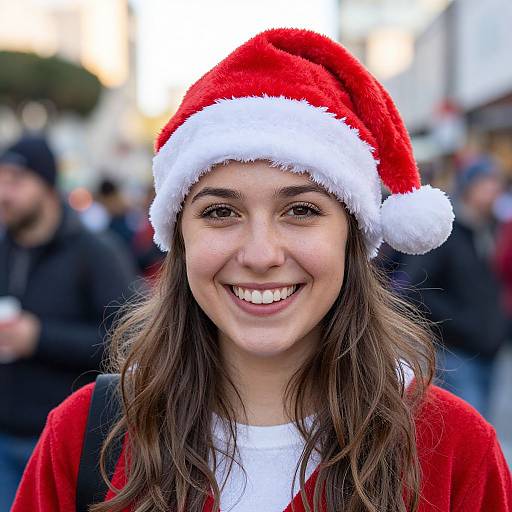 Smiling Woman at Santacon SF