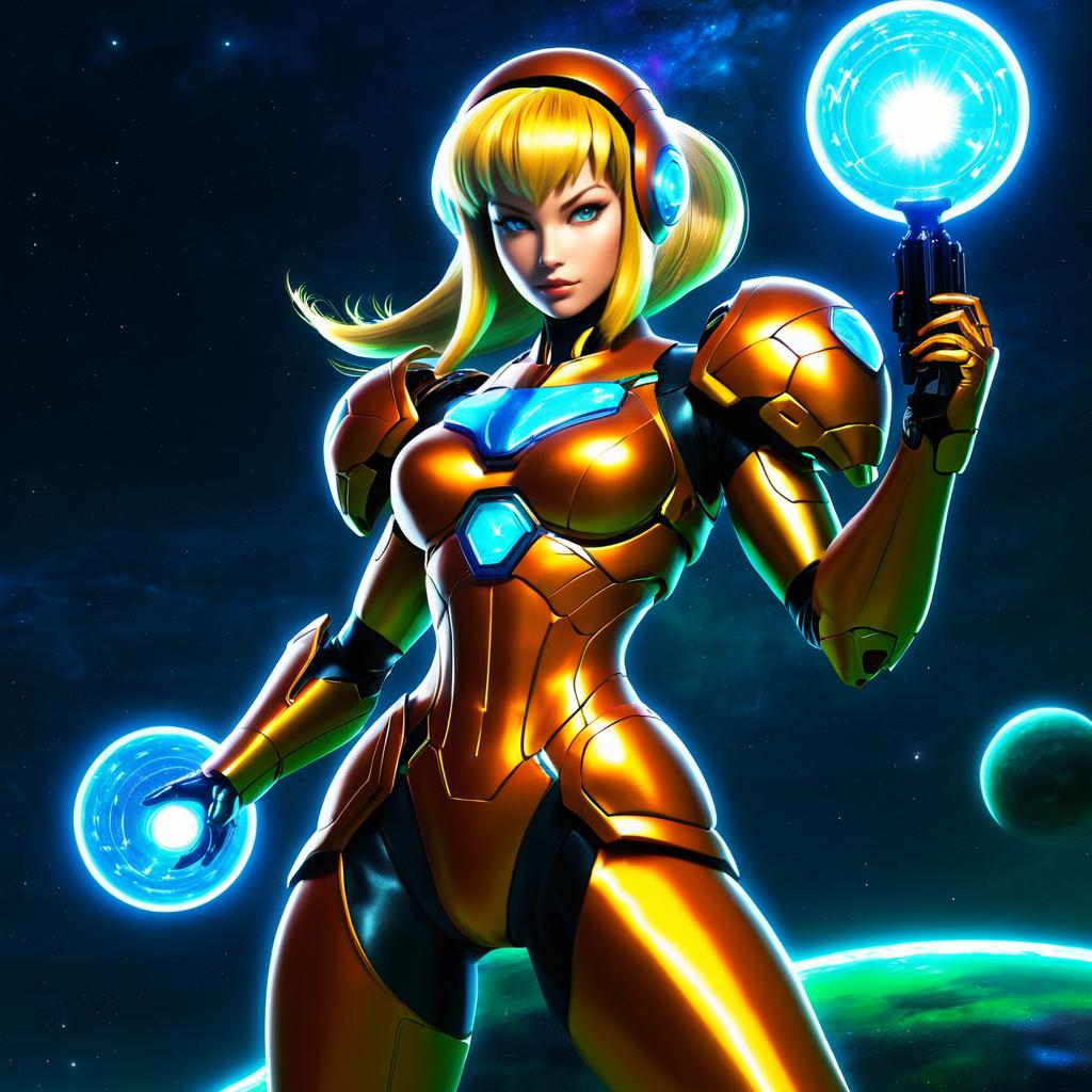 Samus Aran: Sci-Fi Comic Art Masterpiece