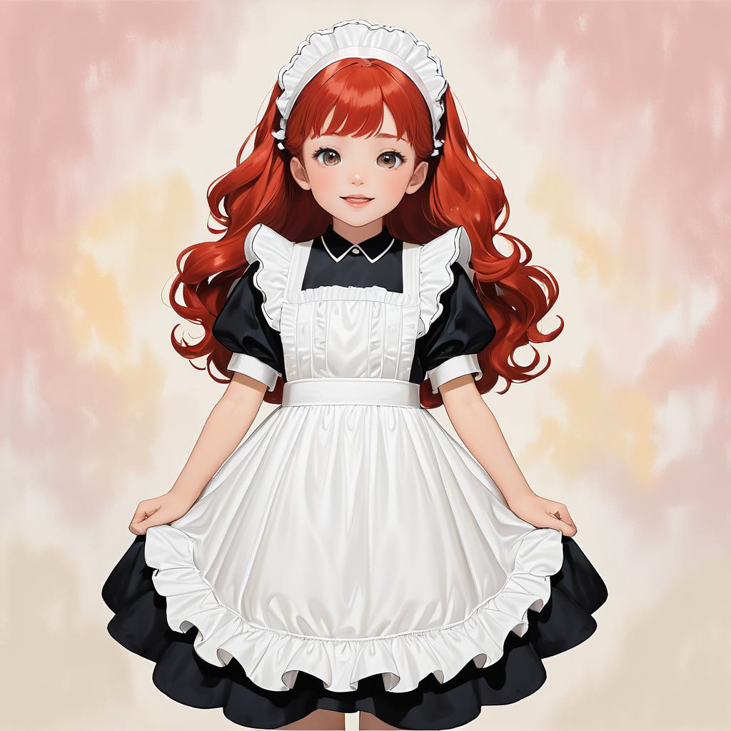 Whimsical Maid in Ghibli Style