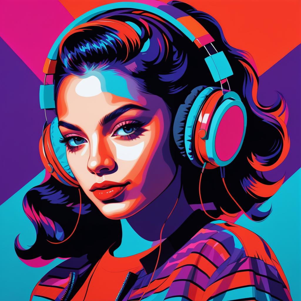 Bold Pop Art Teen Portrait Design