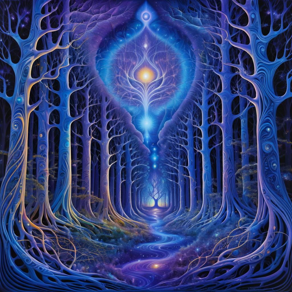 Celestial Gathering in Mystical Forest