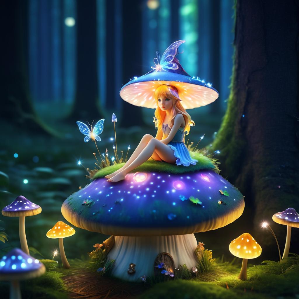 Whimsical Fairy in a Magical Forest