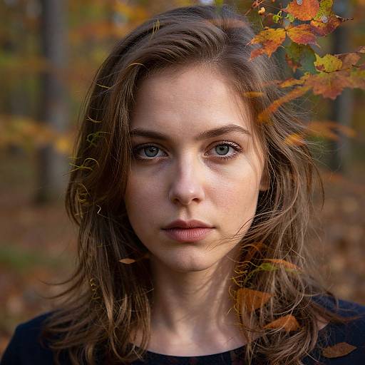Soulful Double Exposure Autumn Portrait