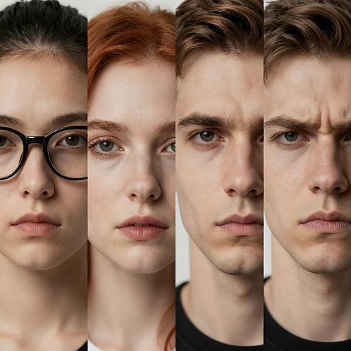 Intense Expressions: Close-Up Portrait Series