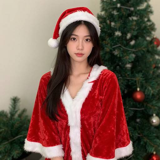 Realistic Velvet Santa Costume Photo