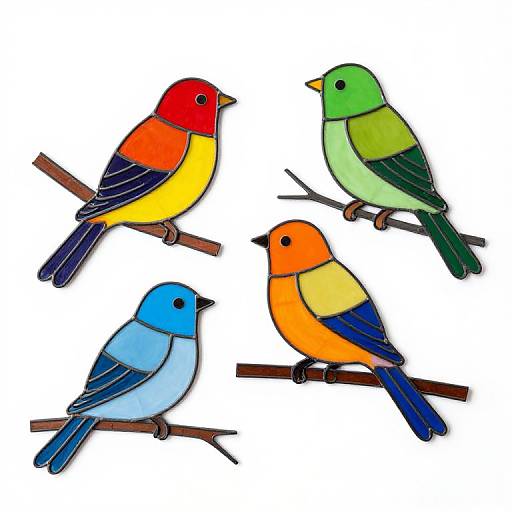 Easy Beginner Nature Stained Glass Birds