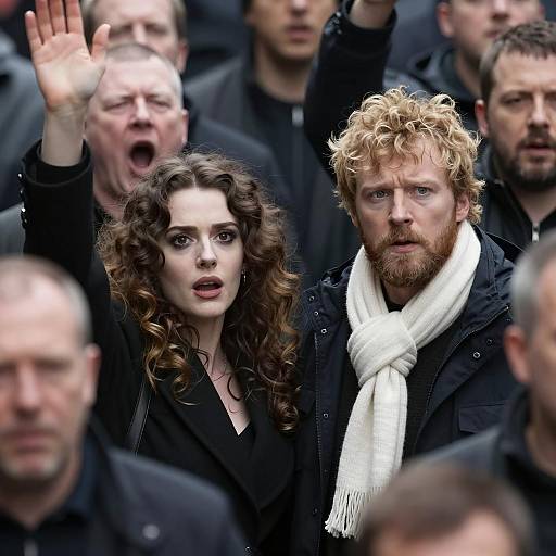 Dynamic Crowd Scene with Central Figures