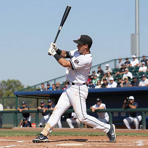 Intense Swing of a Baseball Player