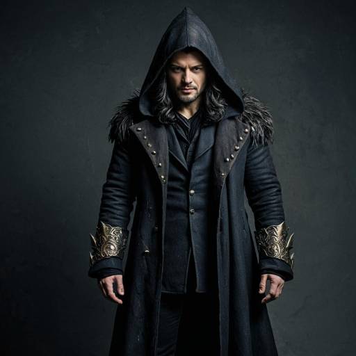 Medieval Capricorn Cosplay with Dark Hooded Coat
