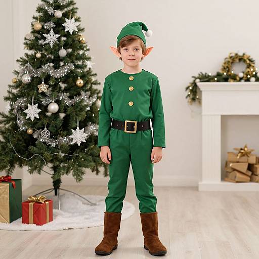 Ice Elf Costume with Christmas Theme