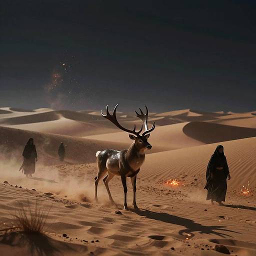 Moonborn Stag in Glass Desert