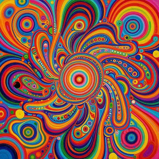 Psychedelic Vibrant Album Cover Art