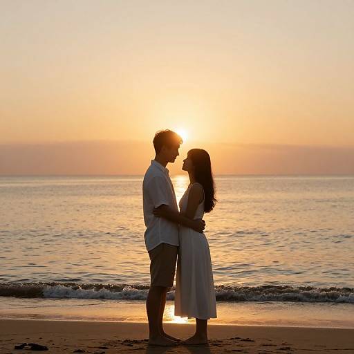 Sunset Embrace by the Shore