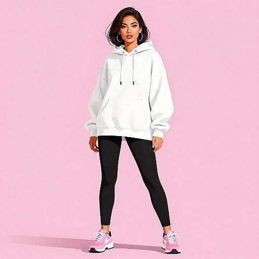 Confident Woman in Casual Streetwear