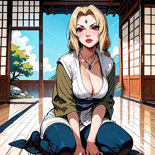 Tsunade in Traditional Japanese Setting
