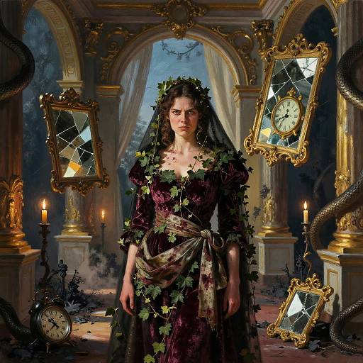 Defiant Noblewoman in Burnt Palace